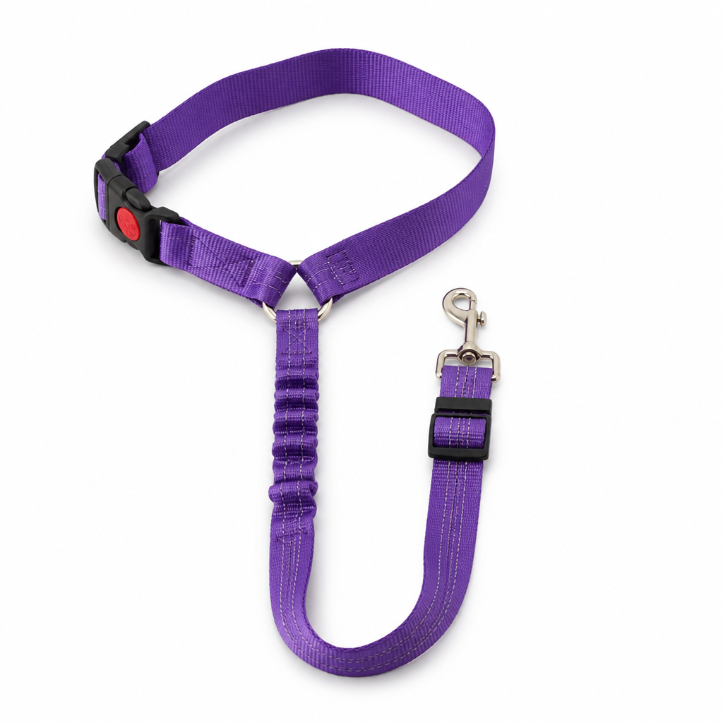 Adjustable & 360° Swivel Dog Car Seat Belt (Headrest Attachment)