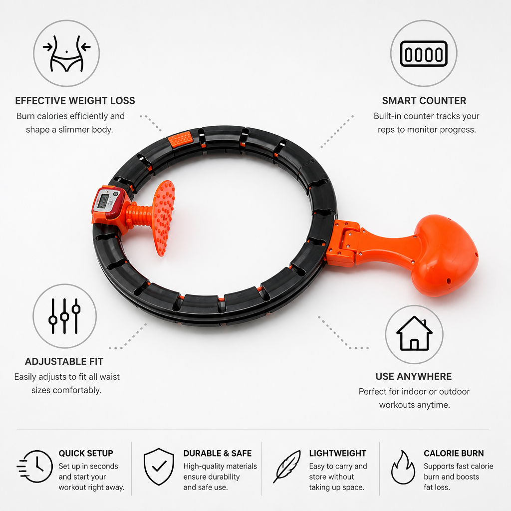 Adjustable Fit & Smart Counter Hula Hoop