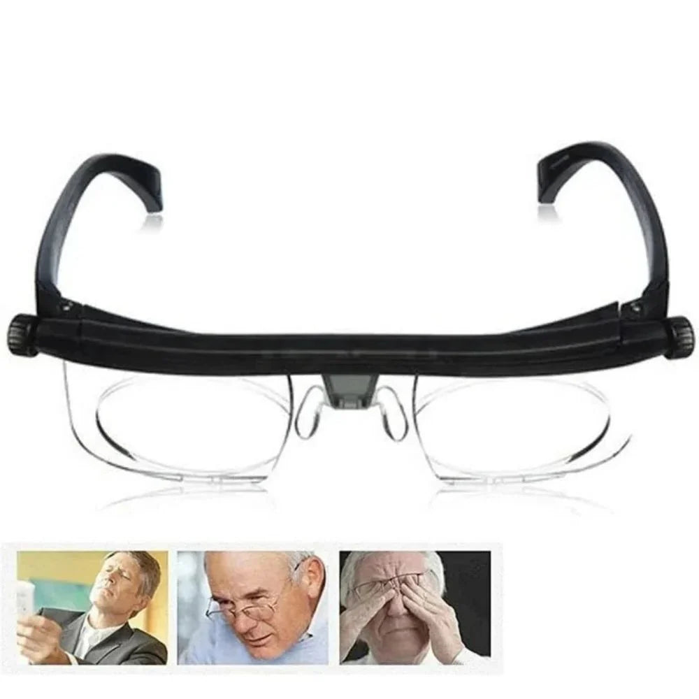 Adjustable Focus Glasses Dial Control Lightweight Universal Fit