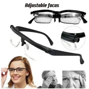 Adjustable Focus Glasses Dial Control Lightweight Universal Fit