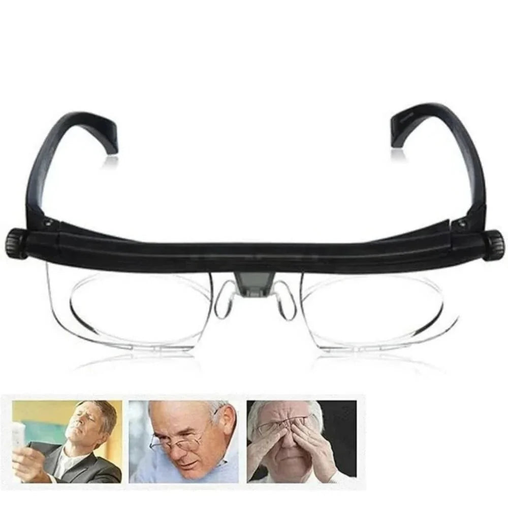 Adjustable Focus Glasses Integrated Dial & Independent Lenses