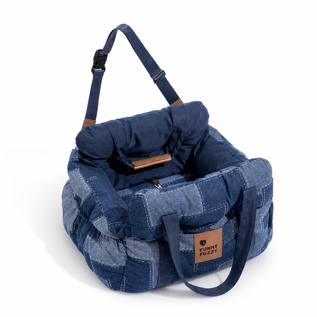 Adjustable Safety Harness Machine-Washable Dog Booster Seat