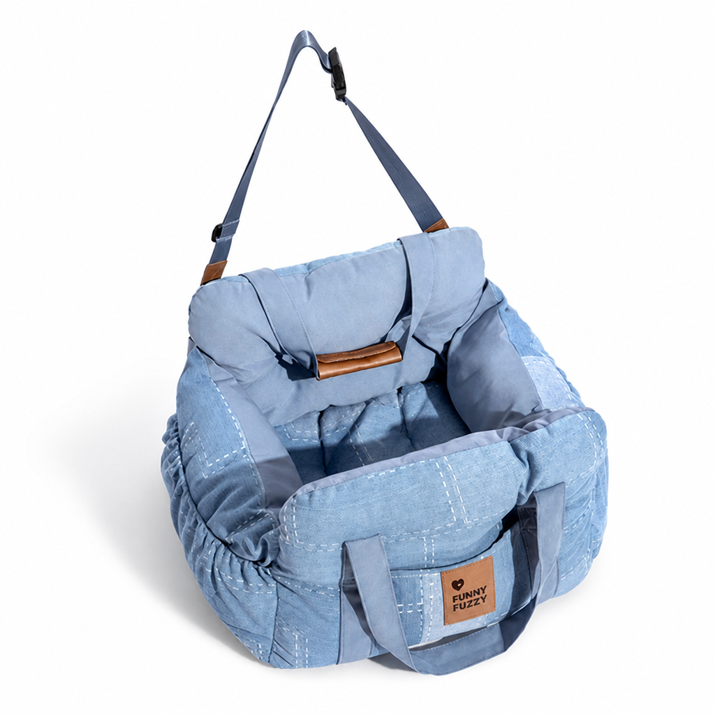 Adjustable Safety Harness Machine-Washable Dog Booster Seat