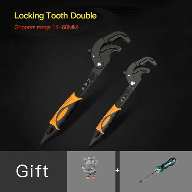 Adjustable Wrench Self-Adjusting Grip Non-Slip Handle Hardened Steel