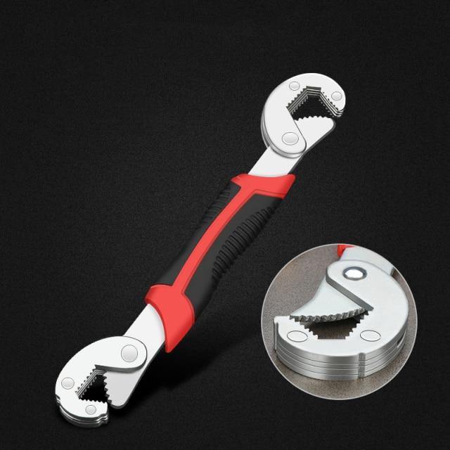 Adjustable Wrench Self-Adjusting Grip Non-Slip Handle Hardened Steel