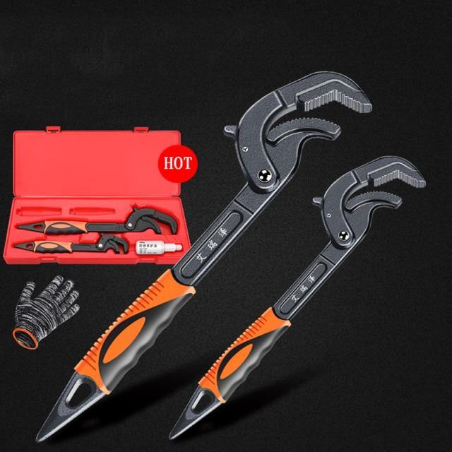 Adjustable Wrench Self-Adjusting Grip Non-Slip Handle Hardened Steel