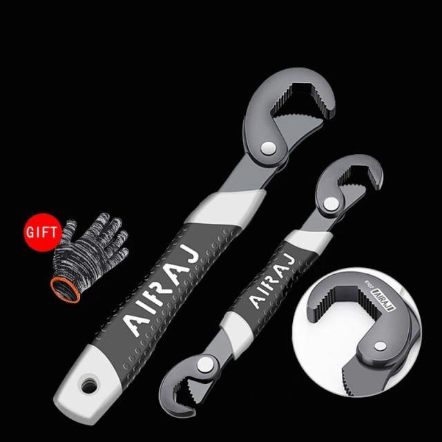 Adjustable Wrench Self-Adjusting Grip Non-Slip Handle Hardened Steel