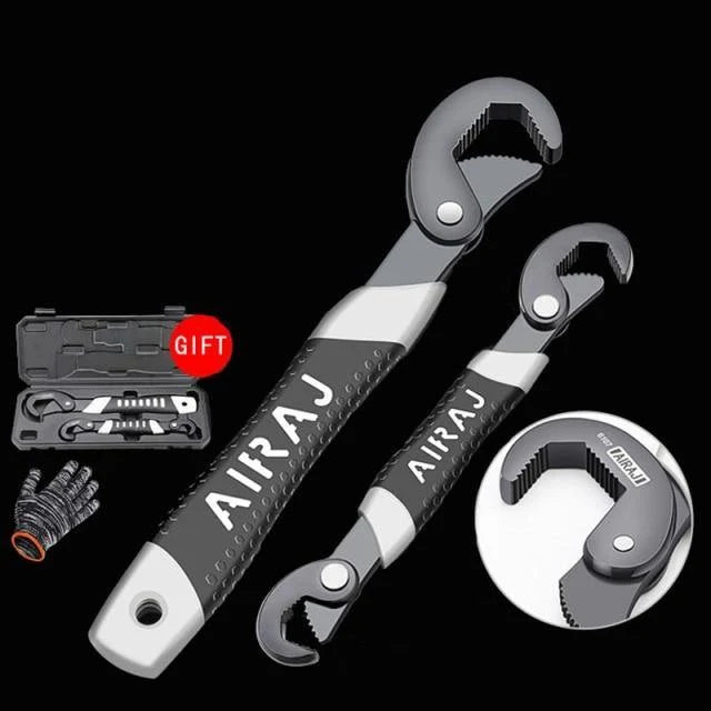 Adjustable Wrench Self-Adjusting Grip Non-Slip Handle Hardened Steel