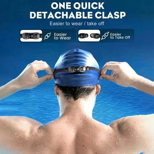 Adult Swimming Goggles Wide-Angle Lens Anti-Fog Adjustable Strap