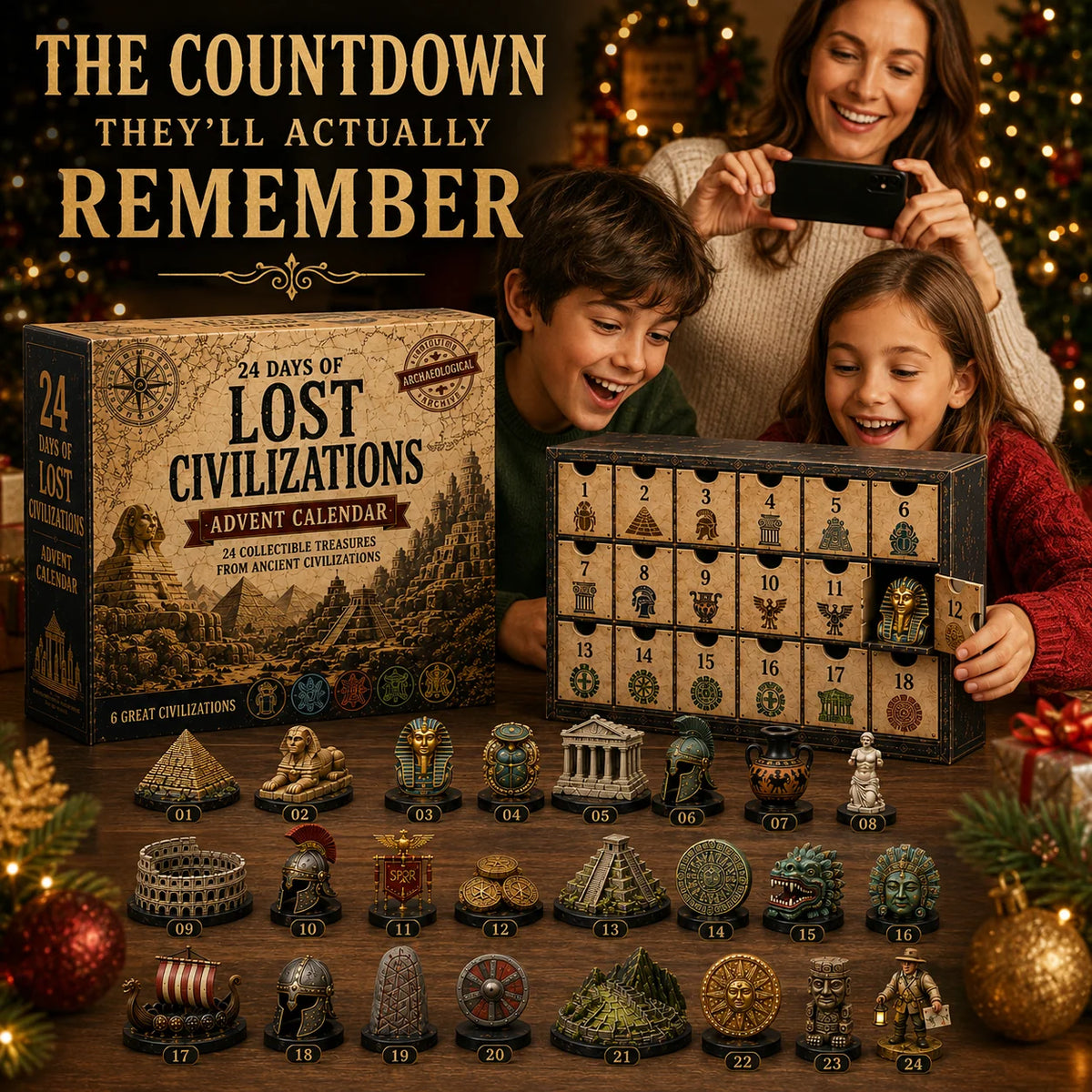 Advent Calendar 24 Collectibles Six Ancient Cultures