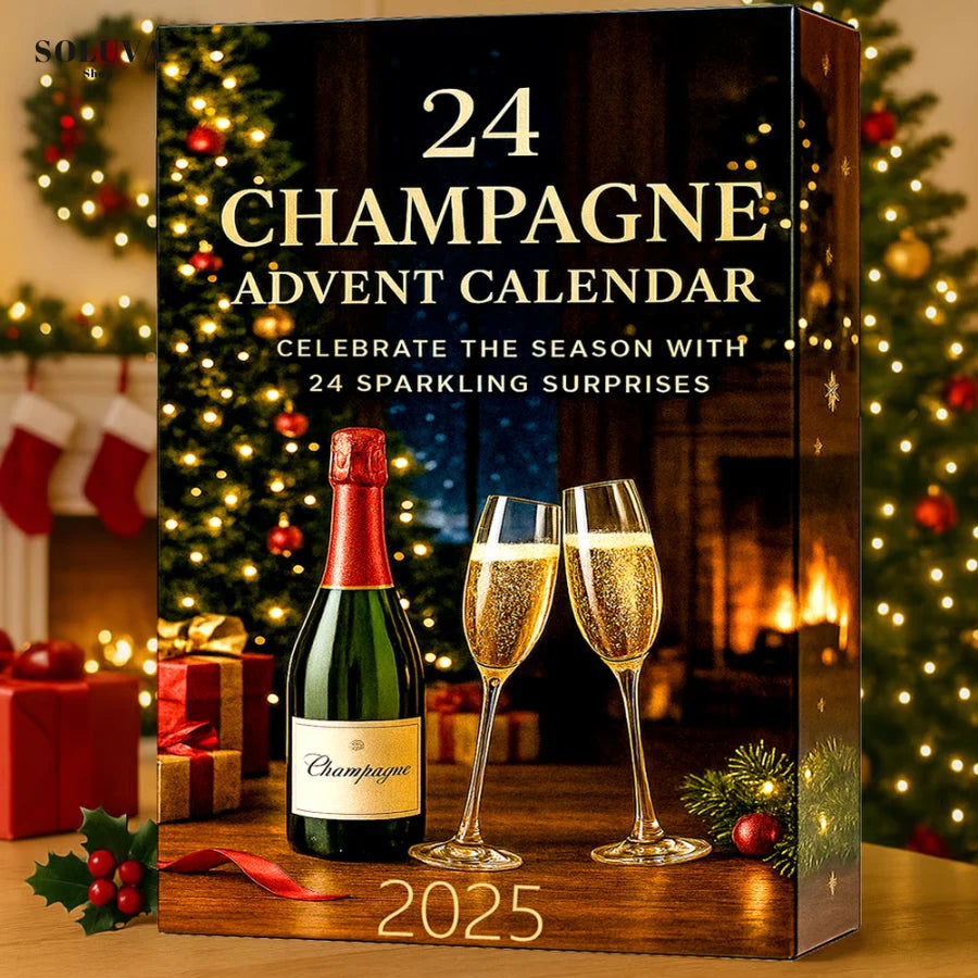 Advent Calendar 24 Compartments Decorative Mini Bottles