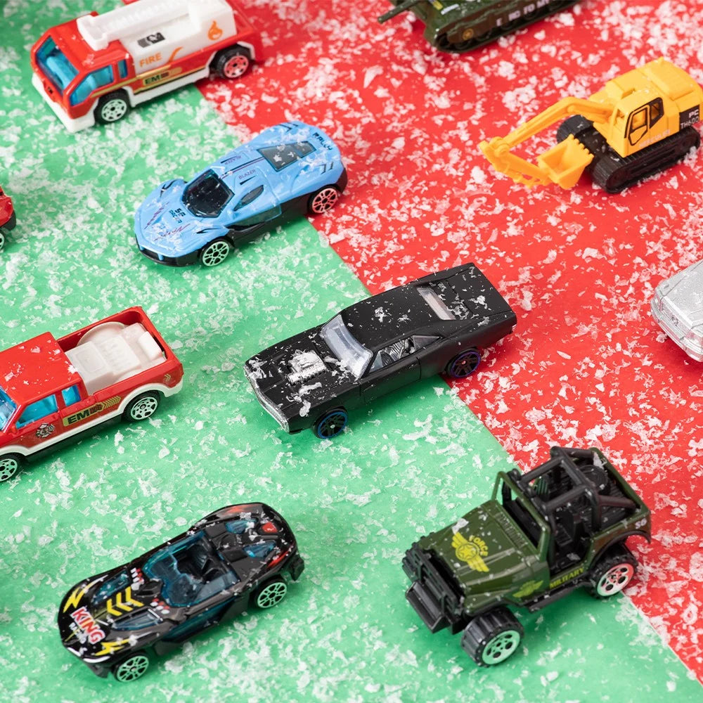 Advent Calendar 24 Mini Vehicles 1:64 Scale