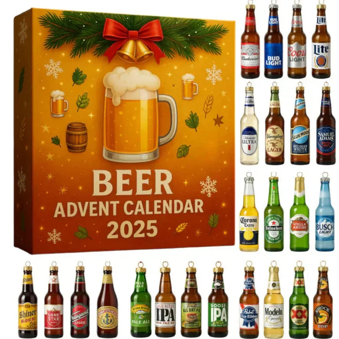 Advent Calendar 24 Miniature Bottle Ornaments