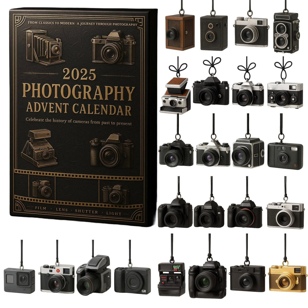 Advent Calendar 24 Miniature Cameras Acrylic Collection