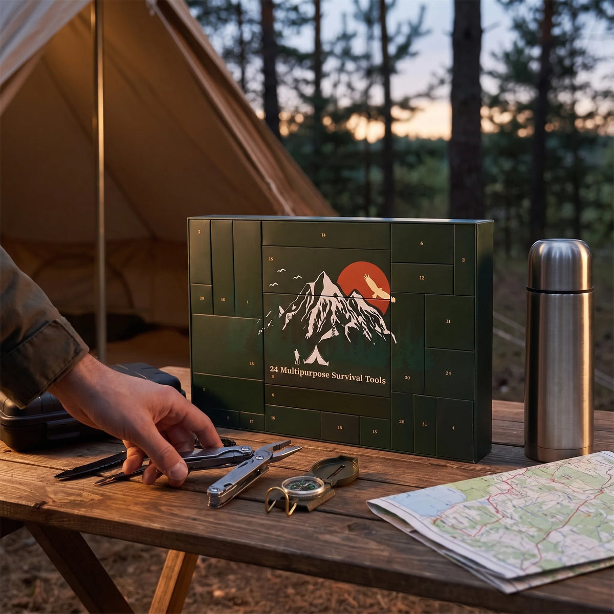 Advent Calendar 24-Piece Camping & Survival Gear