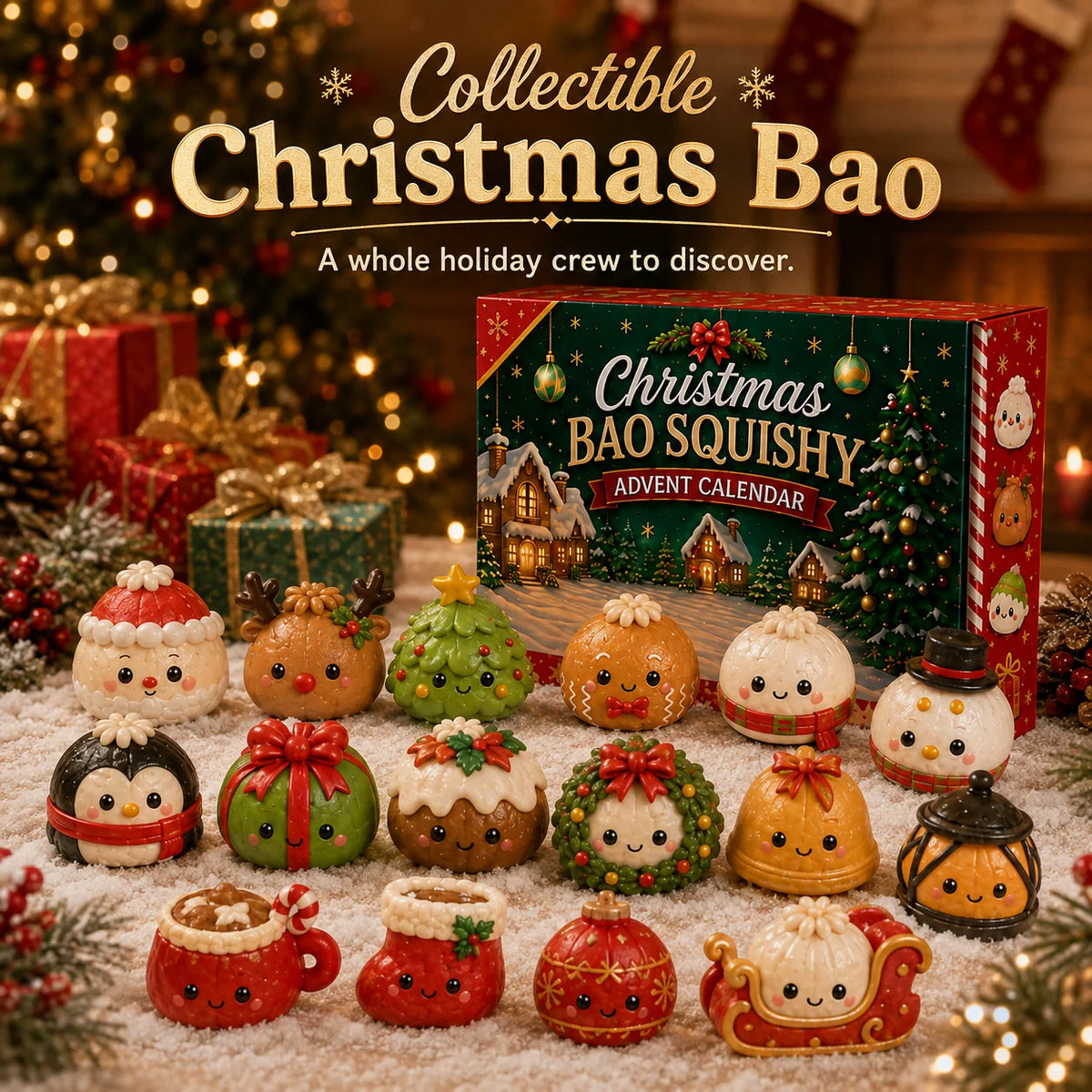 Advent Calendar 24 Soft Squeezable Figures
