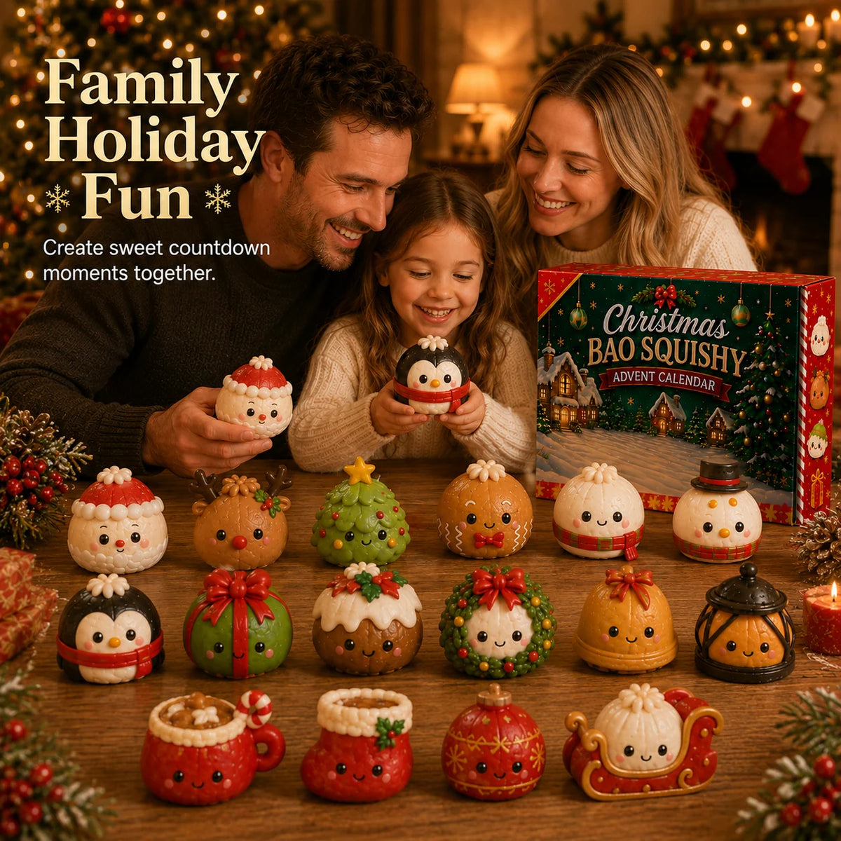 Advent Calendar 24 Soft Squeezable Figures