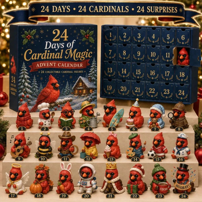 Advent Calendar Acrylic Animal Design 24-Day Christmas Countdown