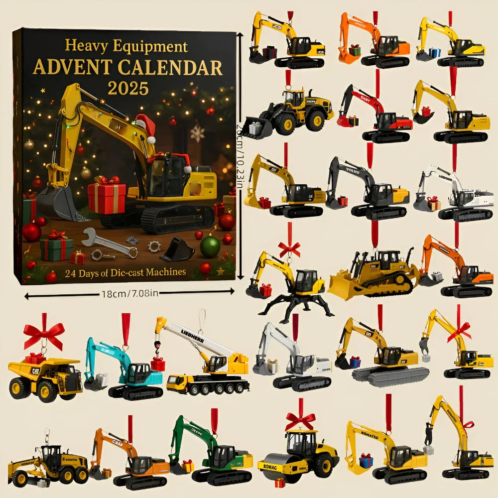 Advent Calendar Construction Vehicles 24 Die-Cast Models