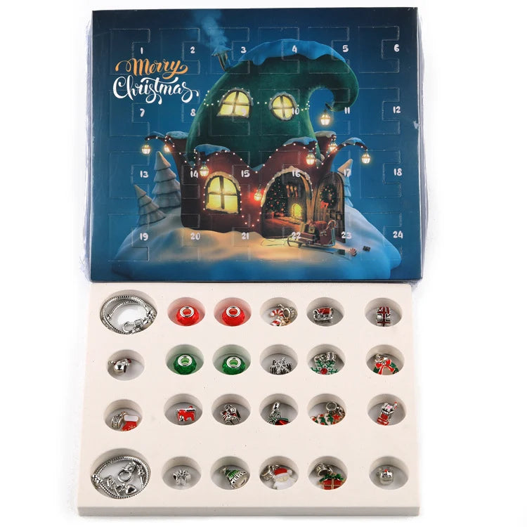 Advent Calendar DIY Charm Bracelet Kit 24-Day Countdown