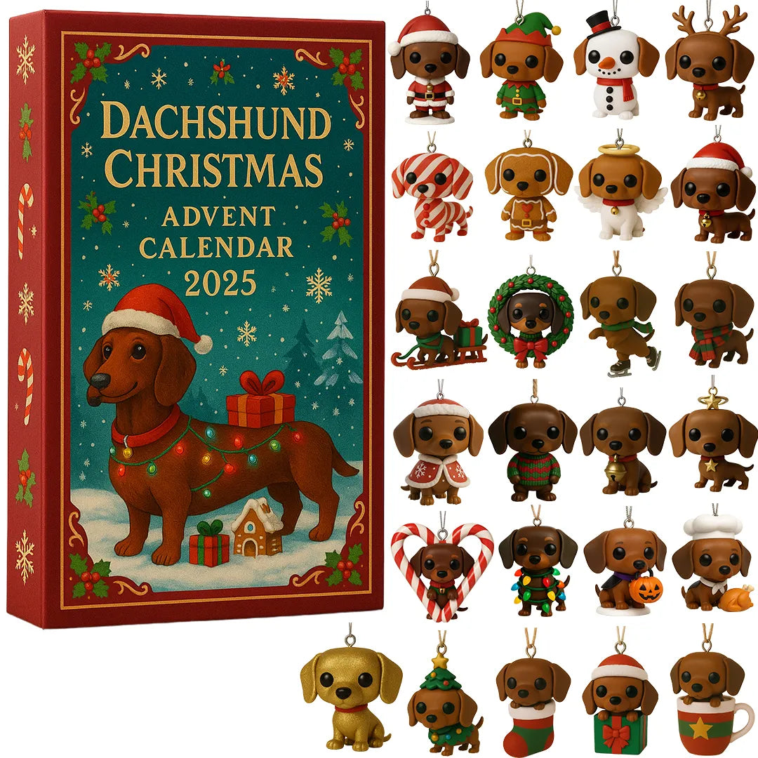 Advent Calendar Dachshund Figures 24 Daily Surprises