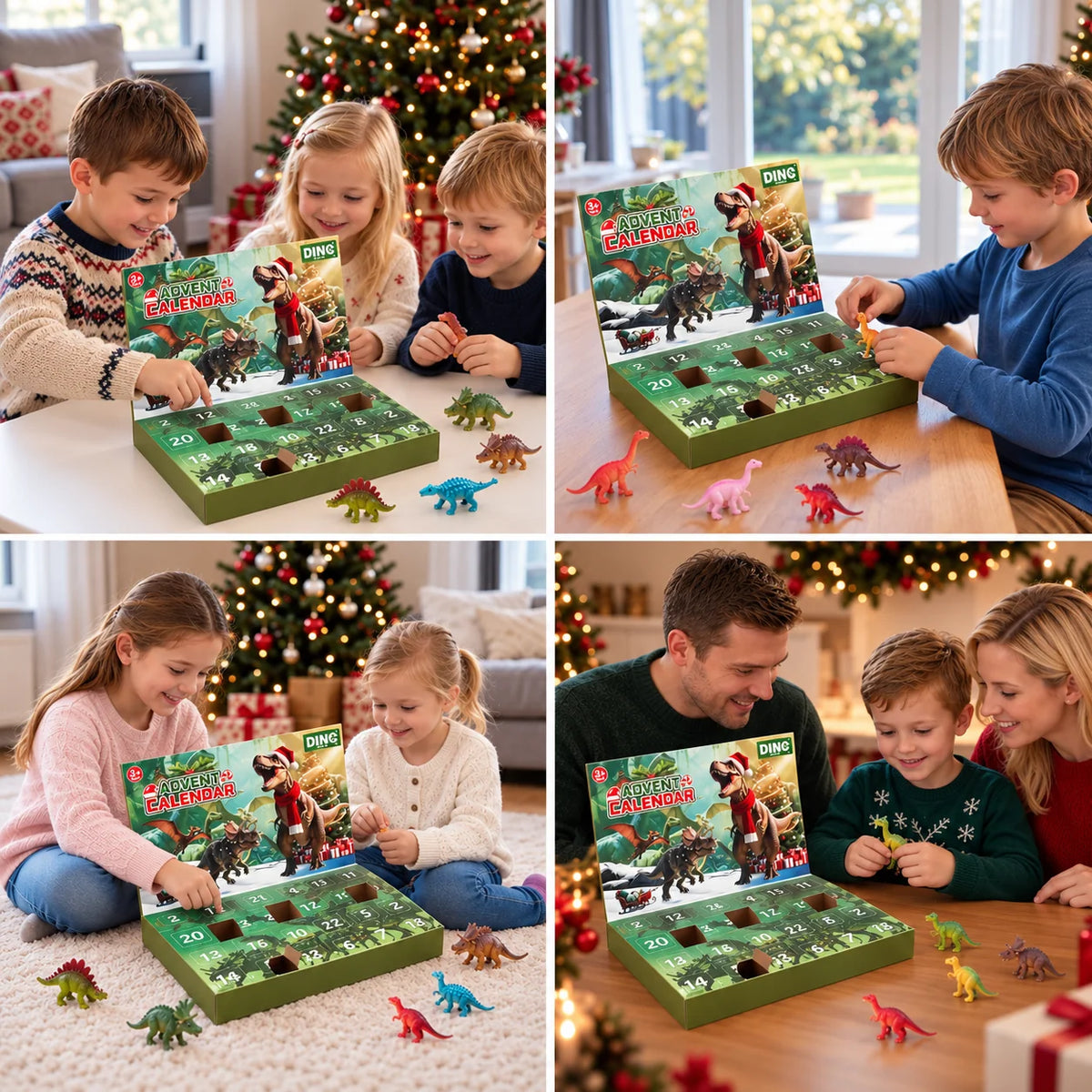 Advent Calendar Dinosaur-Themed 24-Day Countdown for Kids