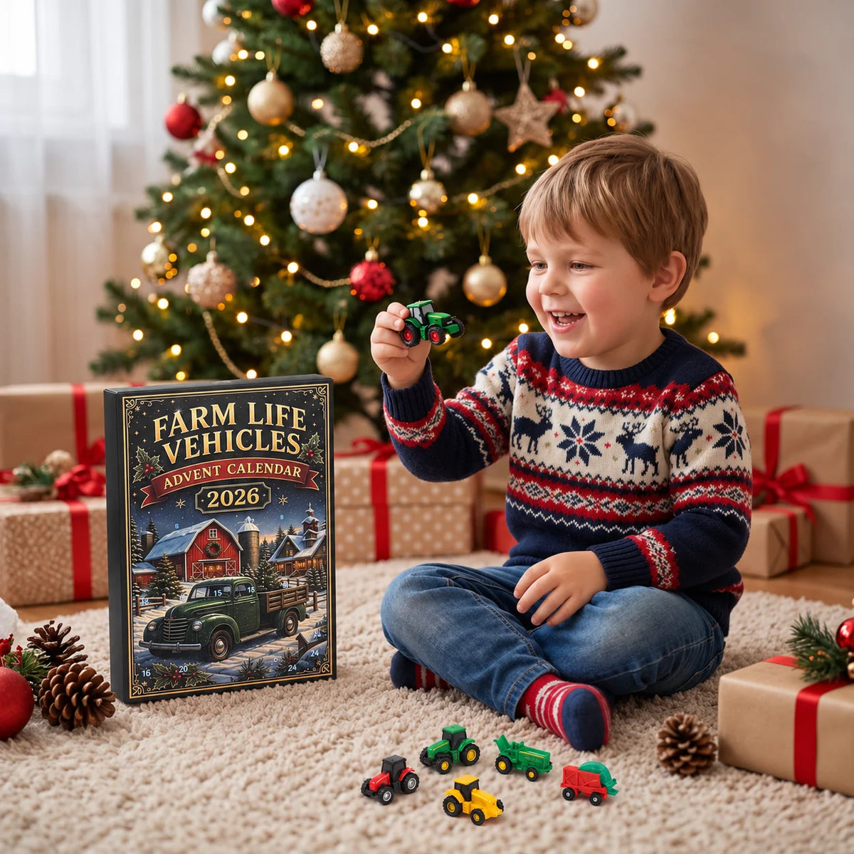 Advent Calendar Farm Vehicles 24-Day Countdown