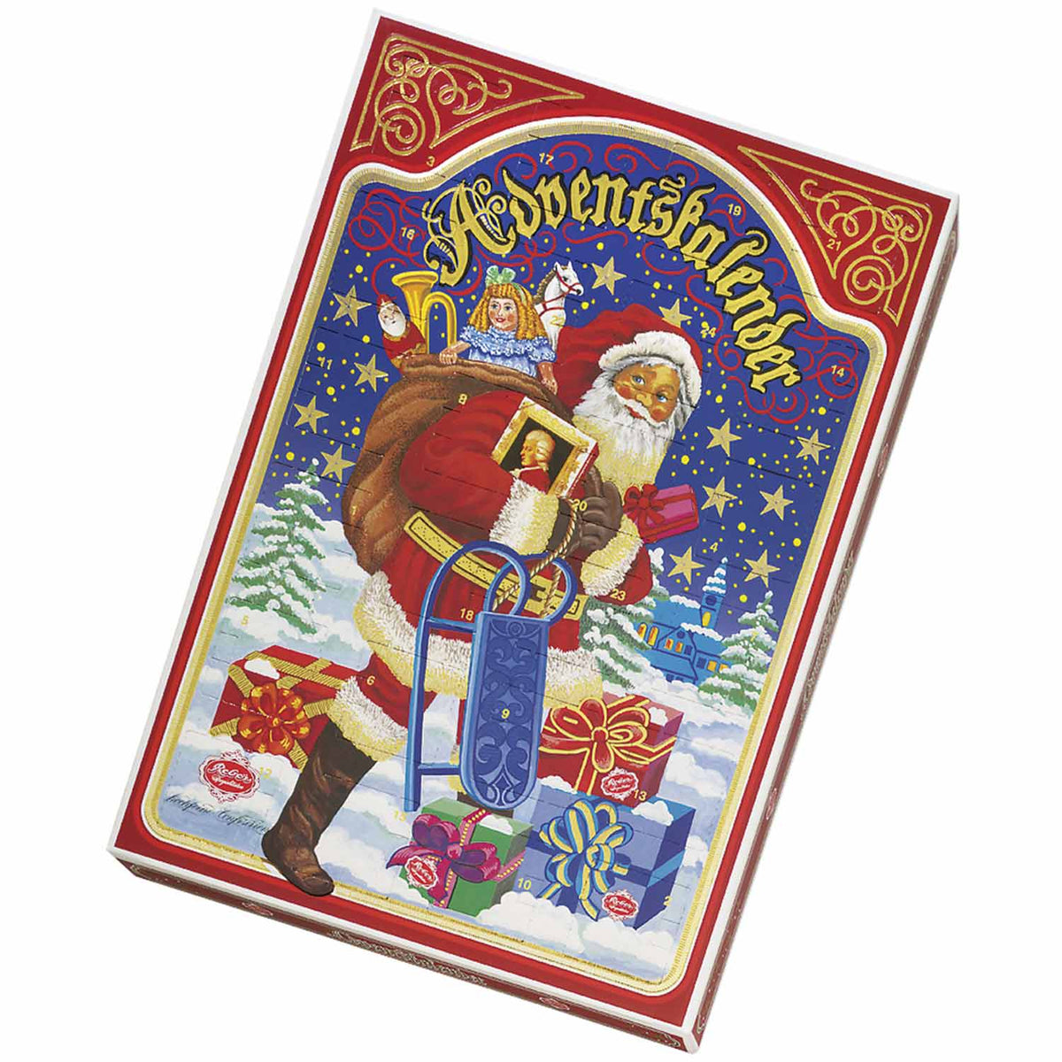 Advent Calendar Filled Chocolates Nostalgic Design 1.43 lb