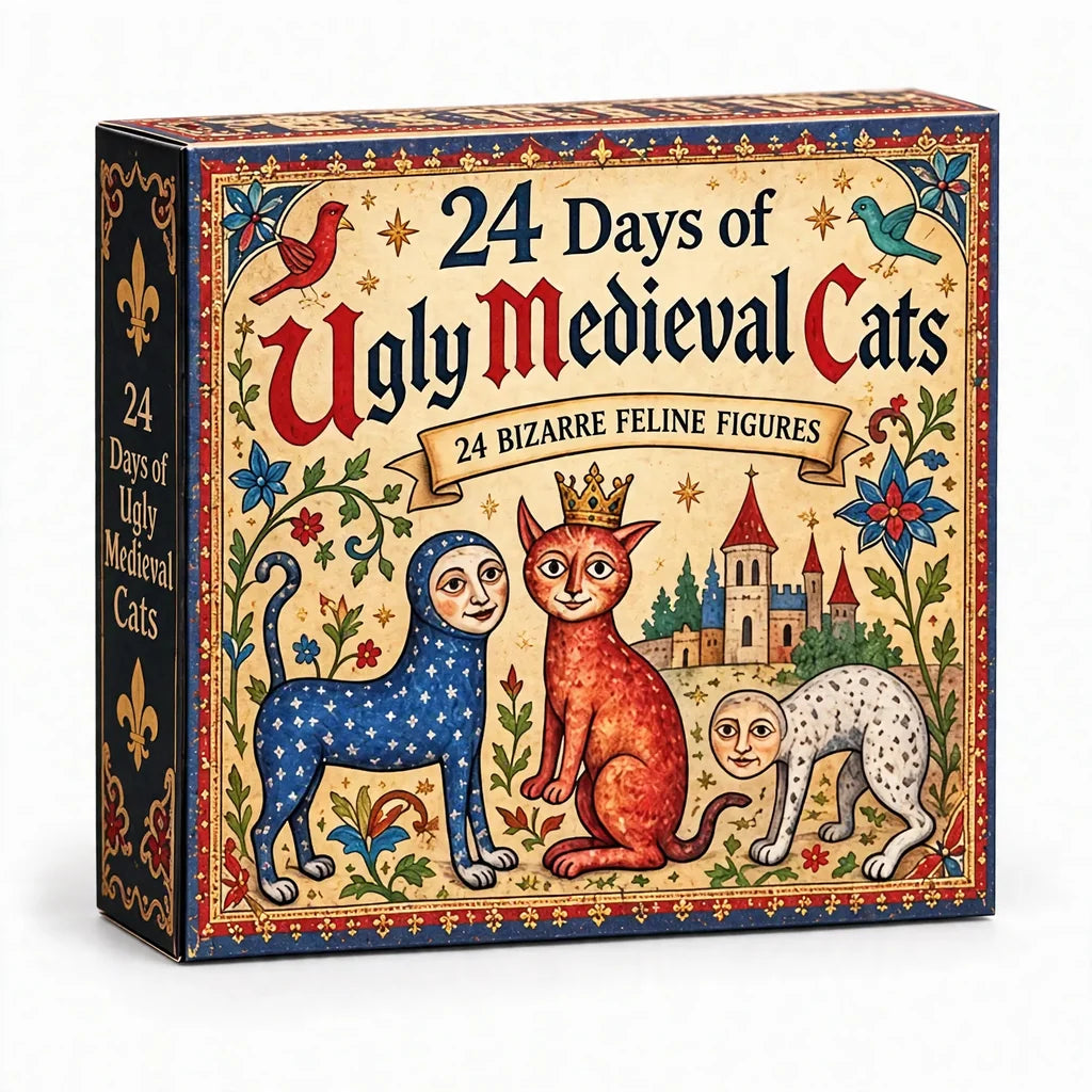 Advent Calendar Medieval Cat Figures 24-Day Countdown