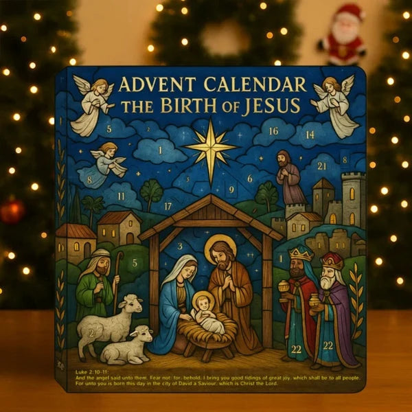 Advent Calendar Nativity Scene 24 Figurines Reusable