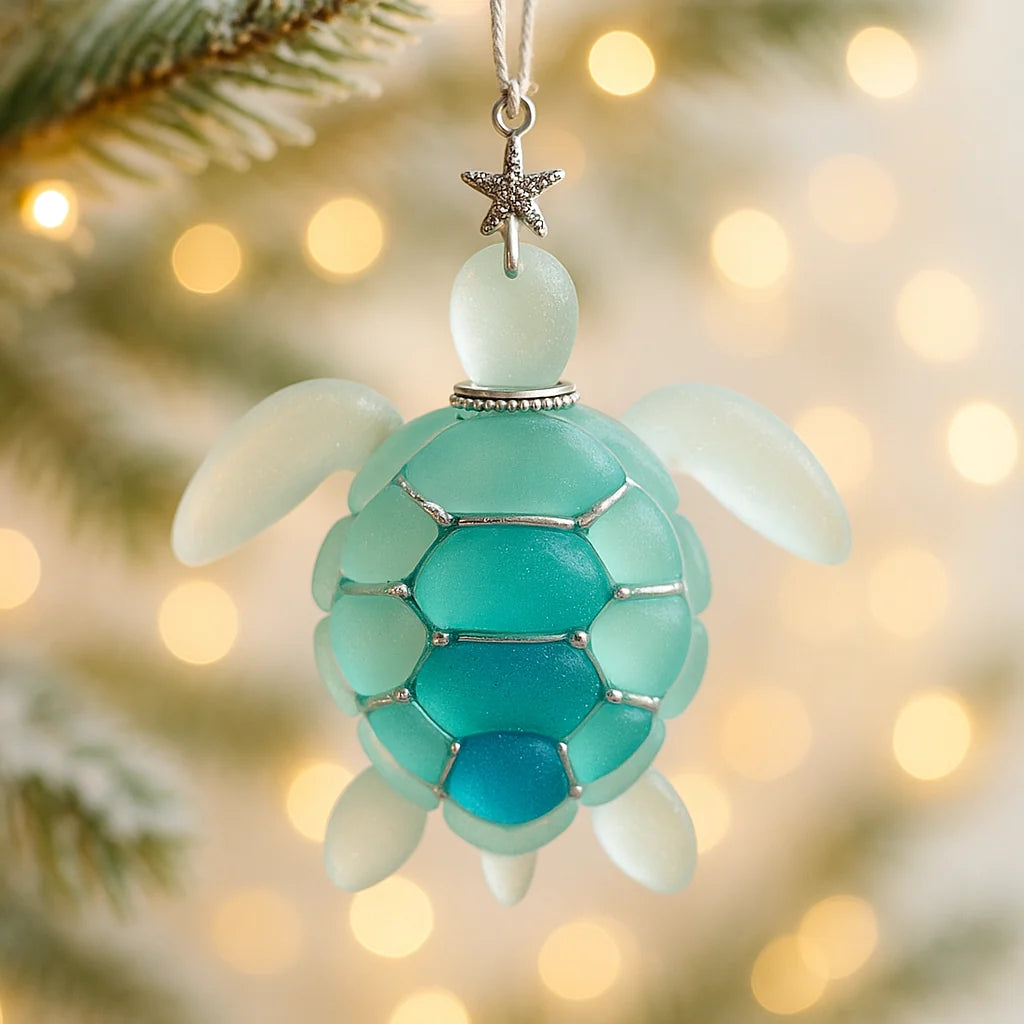 Advent Calendar Ocean-Themed Frosted Glass 24-Piece Set