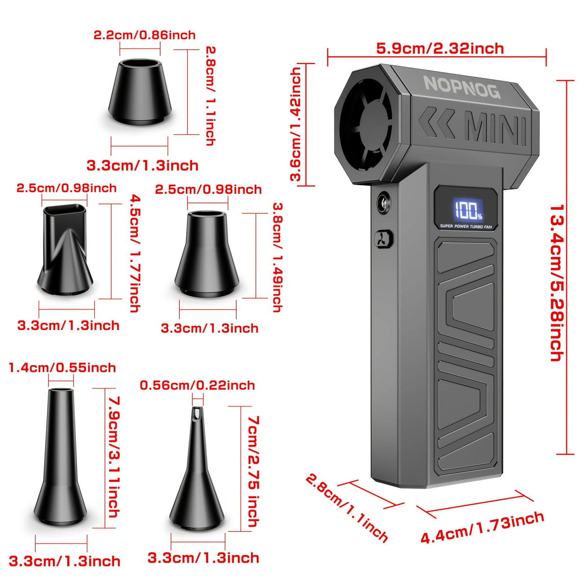 Air Blower & Vacuum 2-In-1 Brushless USB-C Rechargeable