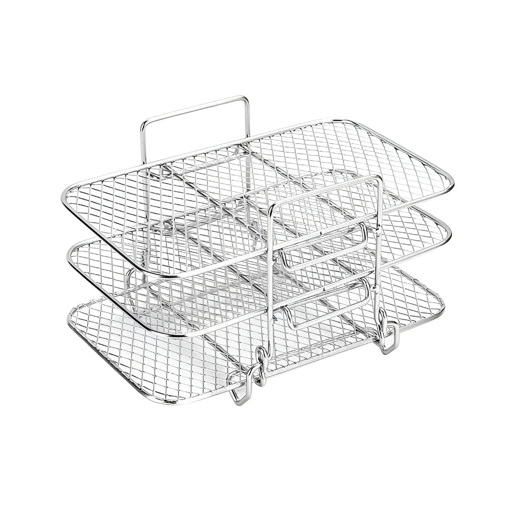 Air Fryer Rack Doubles Capacity Stainless Steel