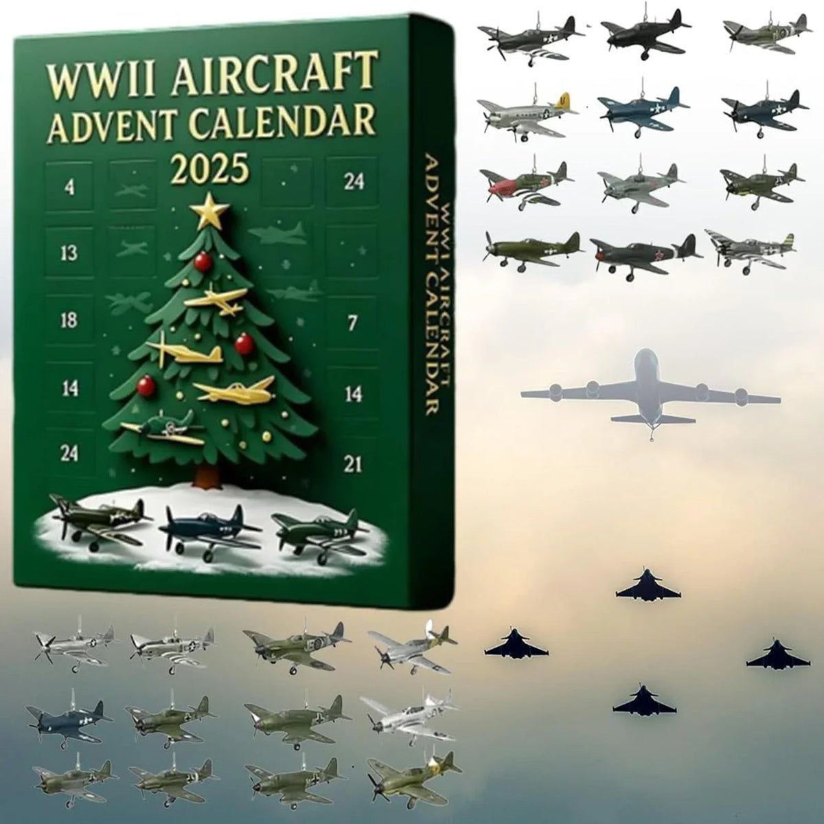 Aircraft Advent Calendar WWII Miniature Collection 24-Day Set