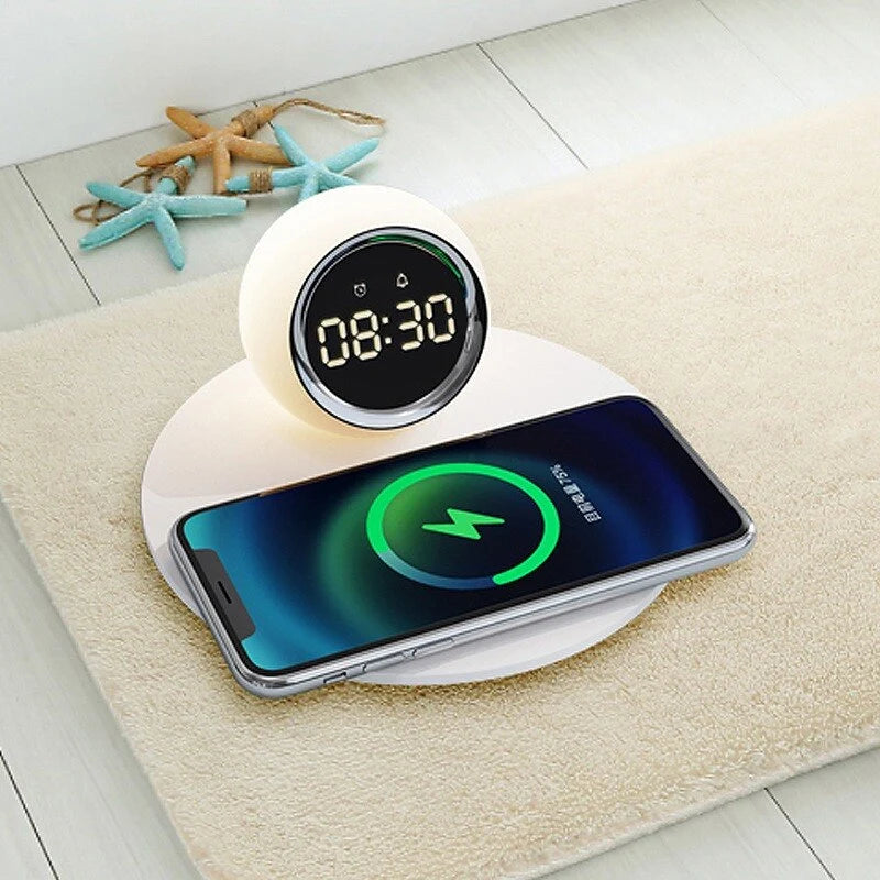Alarm Clock Wireless Charging LED Light