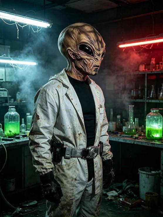 Alien Mask Full Head Latex Breathable
