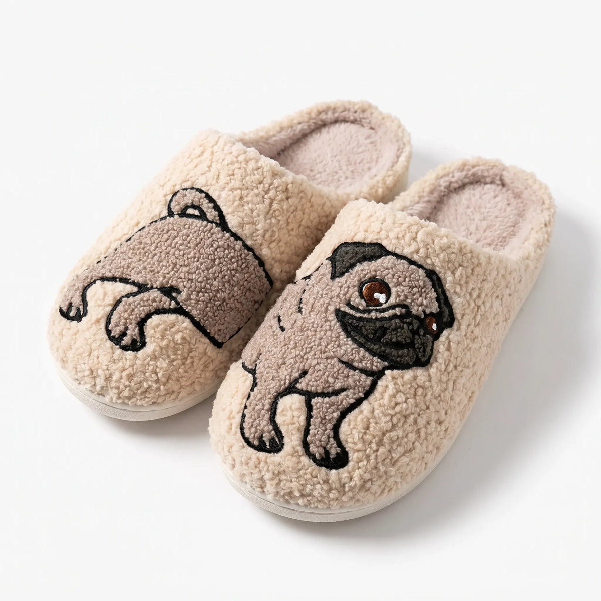 Animal Slippers Plush Non-Slip Sole