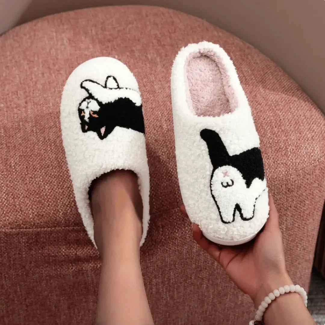 Animal Slippers Plush Non-Slip Sole