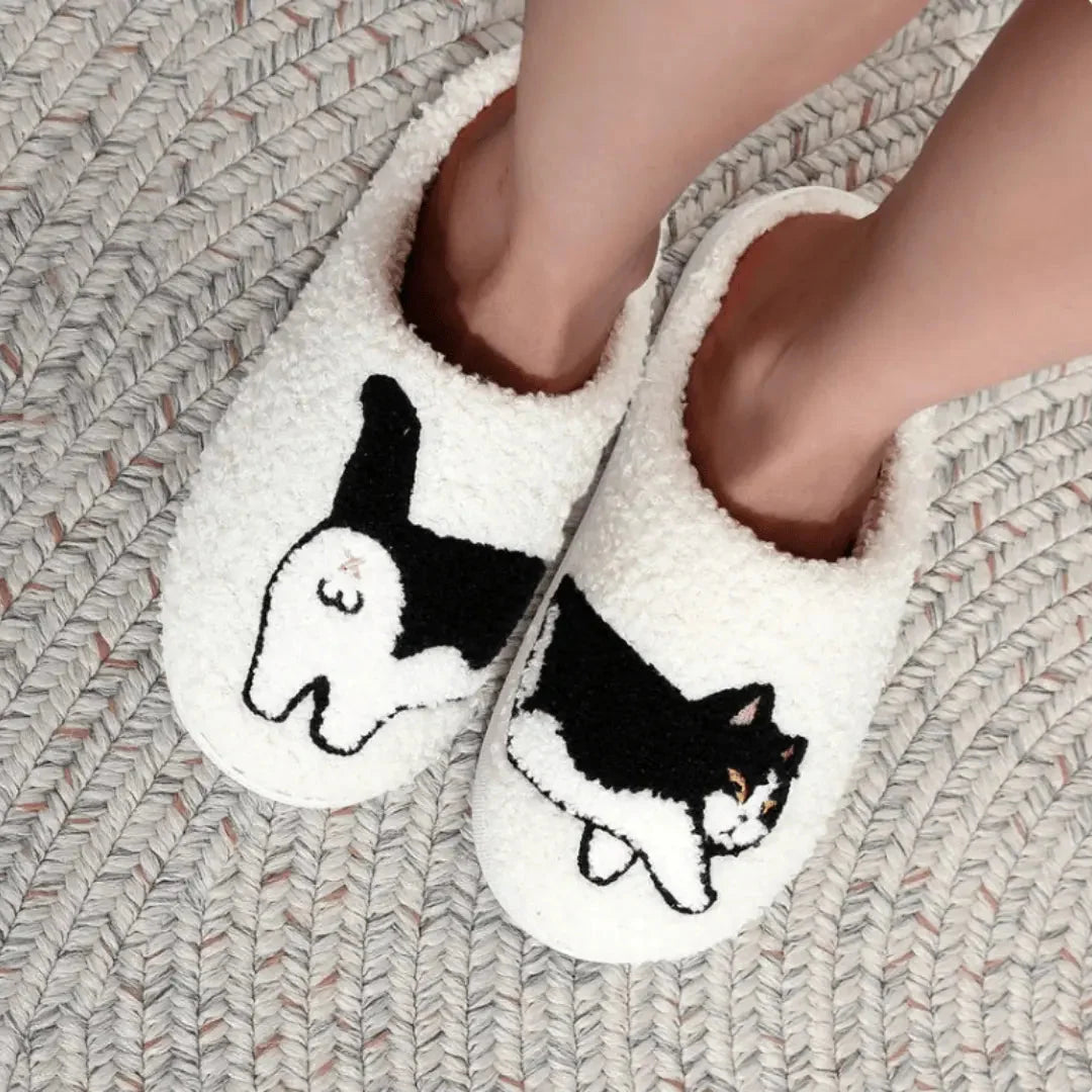 Animal Slippers Plush Non-Slip Sole