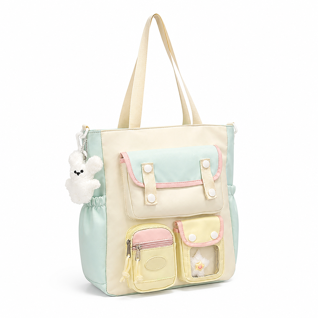 Anime-Inspired Water-Resistant Multi-Compartment School Backpack