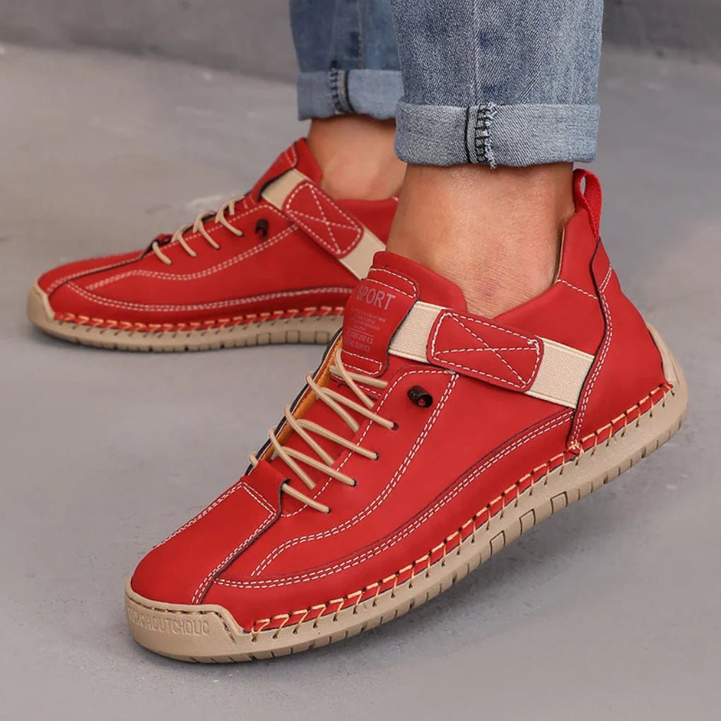 Ankle Boots Color Block Cushioned Sole Mid Height