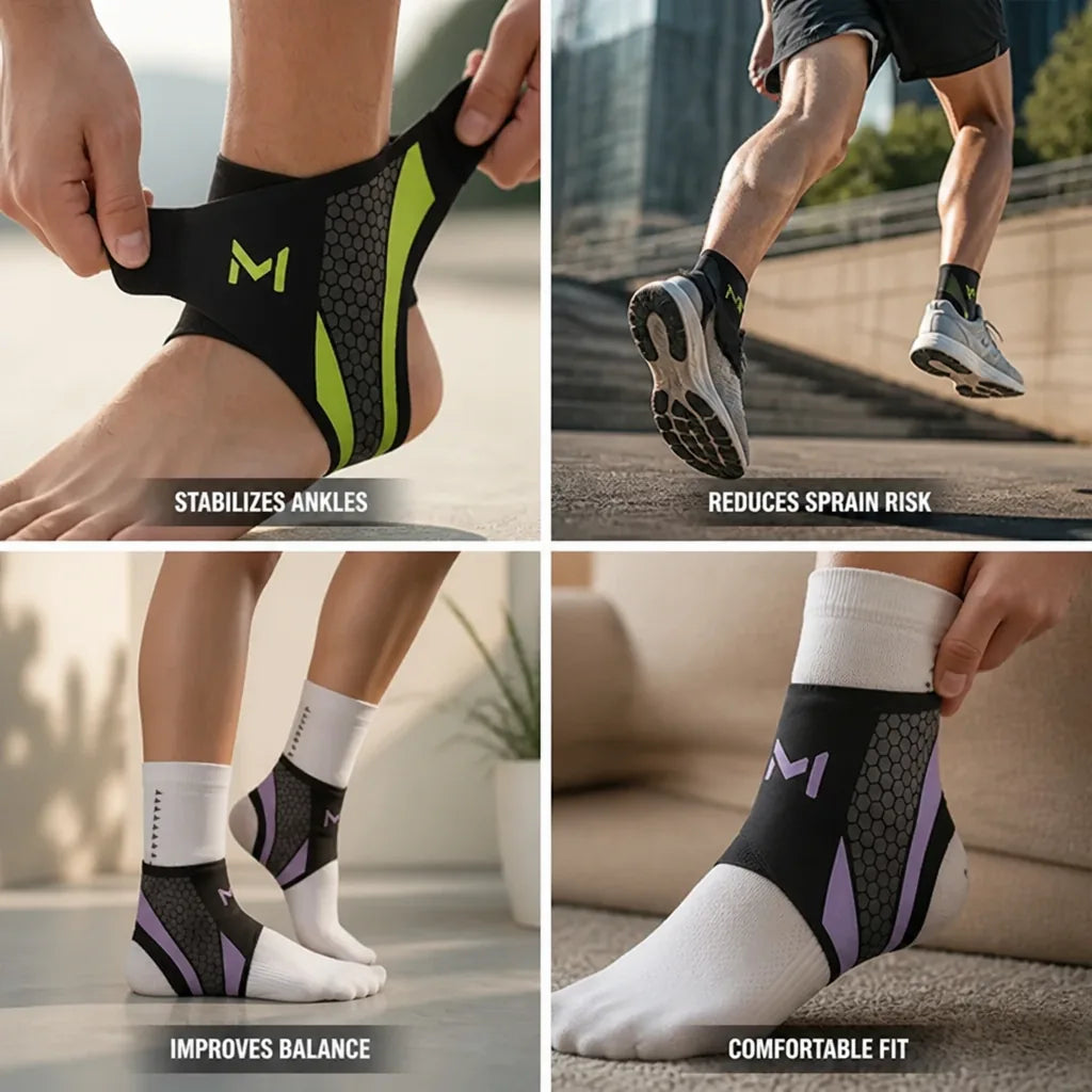 Ankle Support Sleeve Compression & Non-Slip 2-Pack