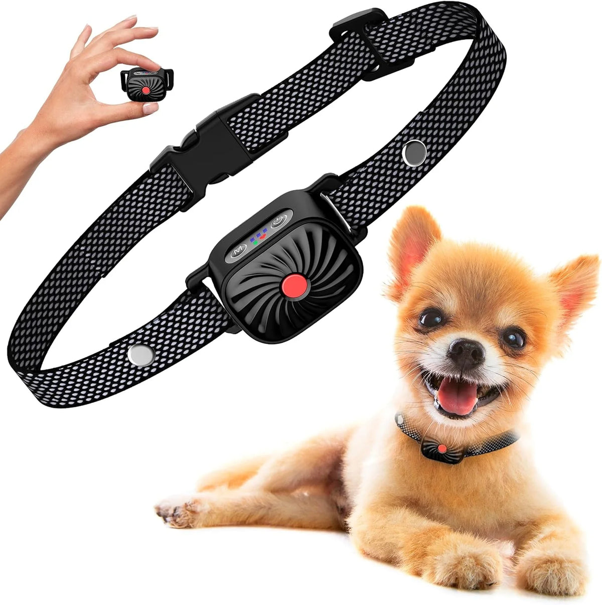 Anti-Bark Collar Adjustable Small Dog Fit Vibration & Sound