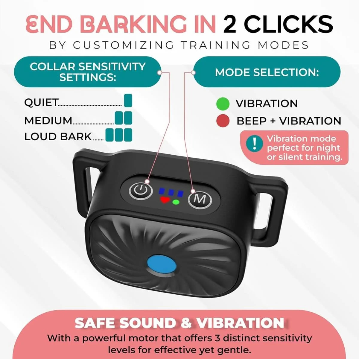 Anti-Bark Collar Sound & Vibration Microphone Detection
