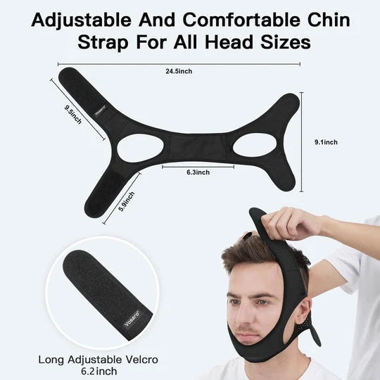 Anti-Snoring Chin Strap Adjustable Velcro Breathable & Washable