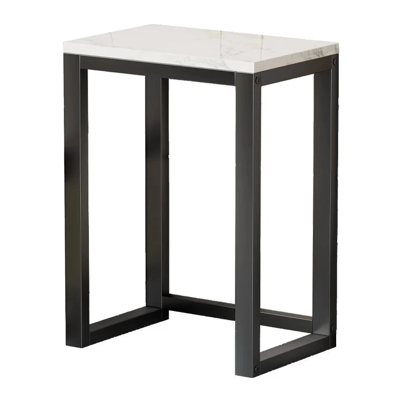 Aquarium Console Table Faux Marble Top Open Storage