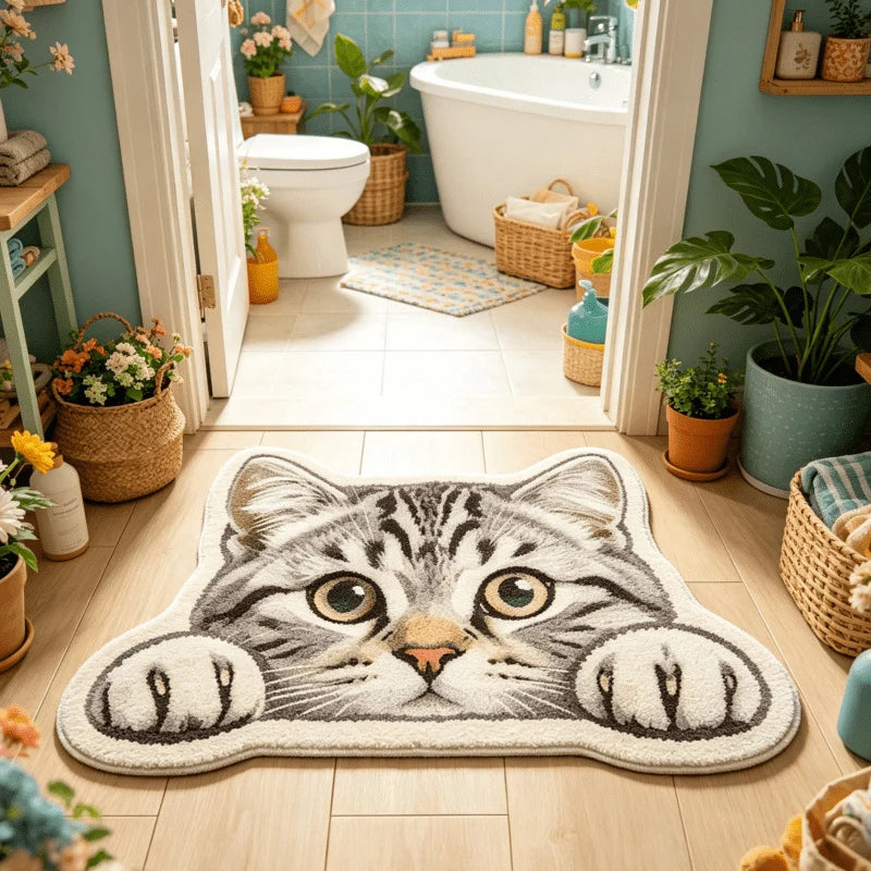Area Rug Soft Feel Dog Print Easy-Care