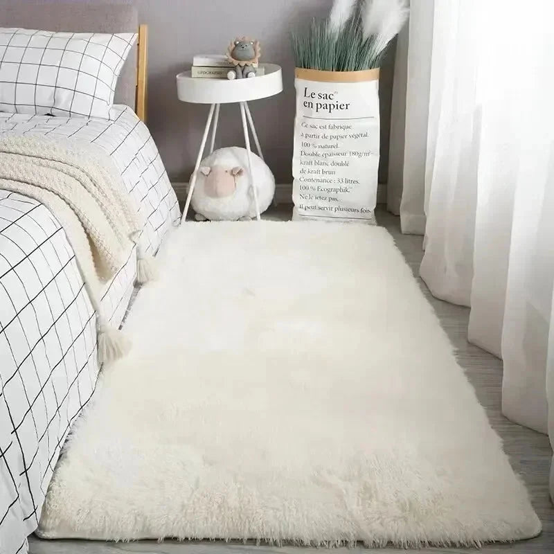 Area Rug Soft Polyester Easy-Care Surface