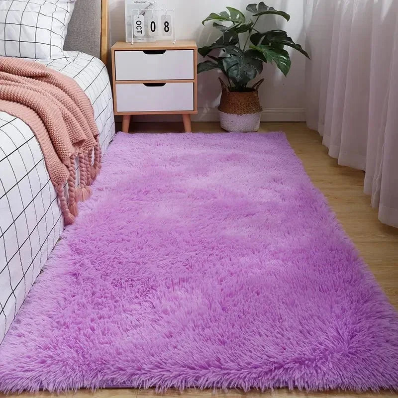 Area Rug Soft Polyester Easy-Care Surface