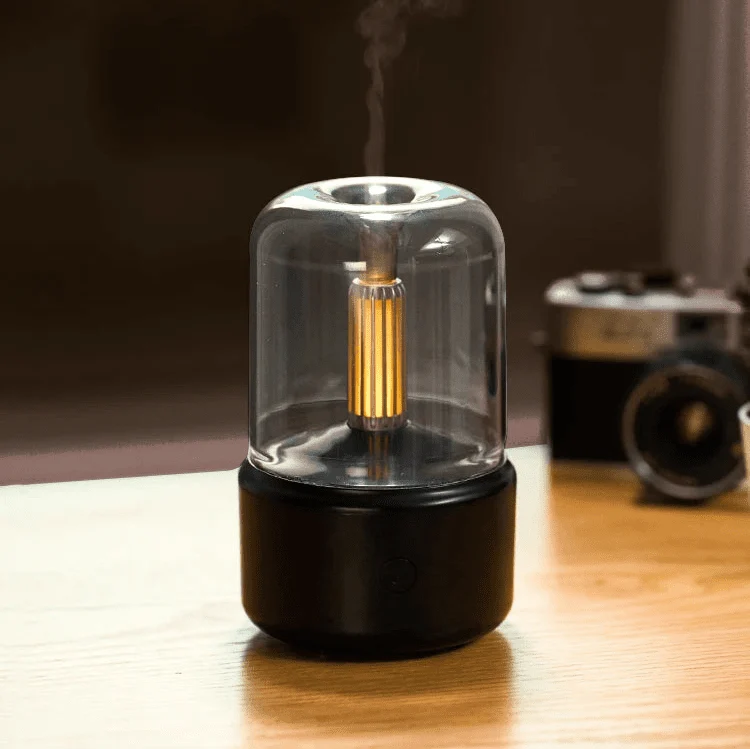 Aroma Diffuser LED Flame Effect Quiet USB-Powered Operation